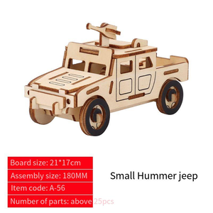 環境にやさしいシンプルな形の3D木製パズルキット子供のためのユニークなDIY教育玩具安いSTEMモデル - Product Image 4