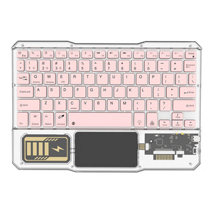 Teclado inalámbrico de gradiente de tableta multidispositivo universal Teclado silencioso transparente luminoso portátil ligero - Product Image 2