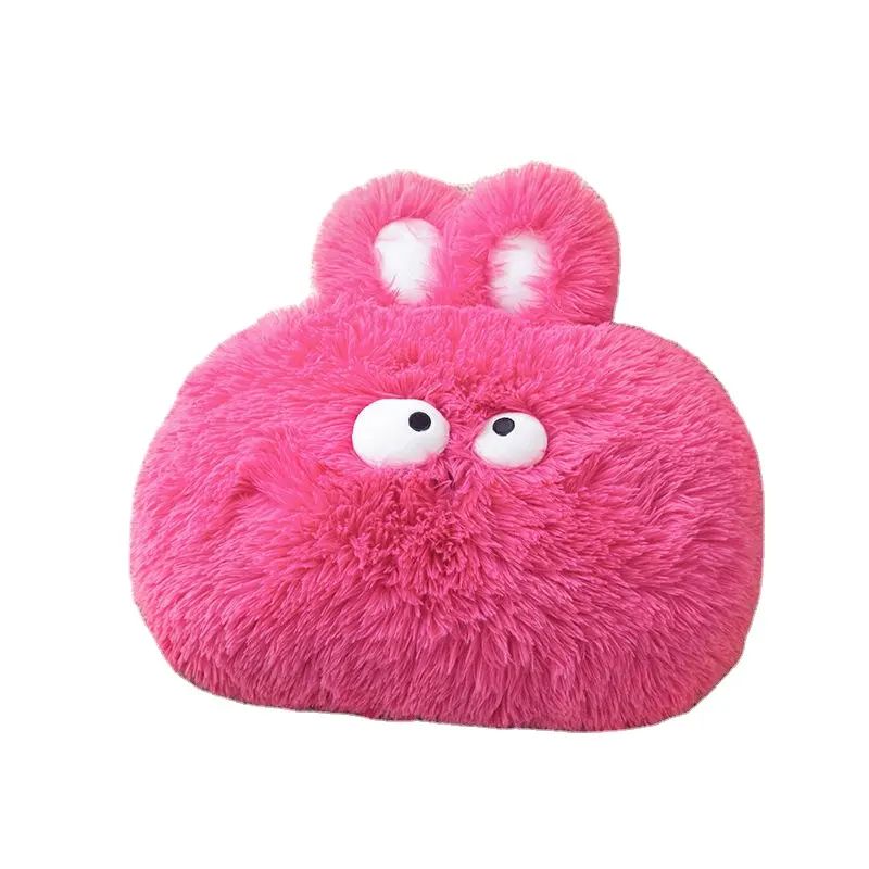 Kustom bantal hewan lucu berbulu Plushie dibuat sesuai pesanan mainan mewah boneka hewan lembut bantal mewah