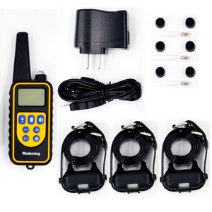 880 रिचार्जेबल वाटरप्रूफ 800 मीटर रिमोट एंटी छाल इलेक्ट्रिक स्मार्ट चमड़े के उपकरण कुत्ते प्रशिक्षण कॉलर - Product Image 6