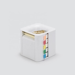 Caja de almacenamiento de notas adhesivas de cubo de escritorio con logotipo personalizado, soporte multifunción para Bloc de notas con nota adhesiva e índice para oficina y escuela