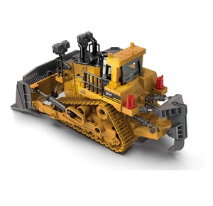 DWI Dowellin 1/249チャンネル2.4GhzRCブルドーザーライトとサウンド付きダイキャストミニブルドーザーおもちゃラバーデュアルトラックタイヤ - Product Image 3