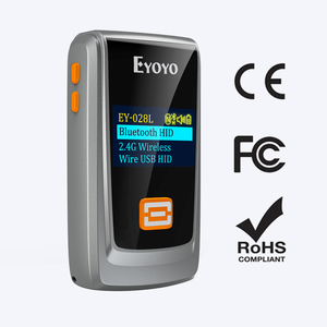 Eyoyo Máy Đọc Mã Vạch Laser 1D Bluetooth 028L Máy Quét Mã Vạch Có Dây Không Dây BT 2.4G 3 Trong 1 Máy Quét Mã Vạch Có Màn Hình Hiển Thị - Product Image 3