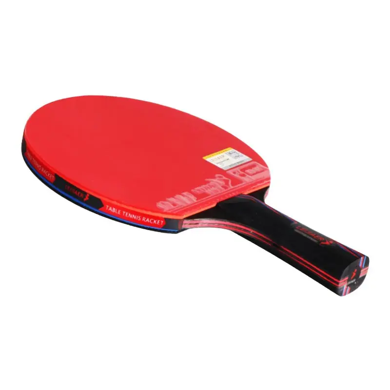Toptan profesyonel karbon Fiber 9.8 masa tenisi raketi kauçuk ping pong raket rekabet seviyesi ping pong yarasa