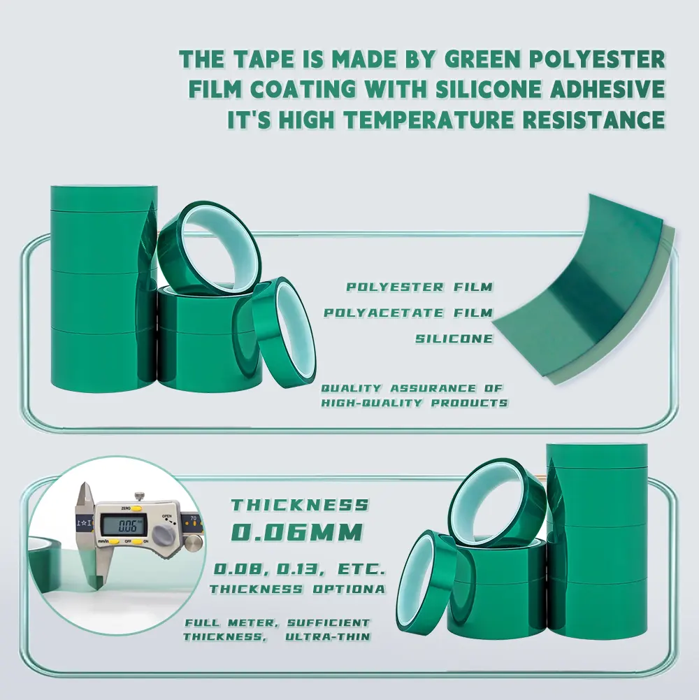 Isolasi listrik silikon akrilik ESD Film Polimida pita perekat suhu tinggi untuk penutup Transfer panas PCB