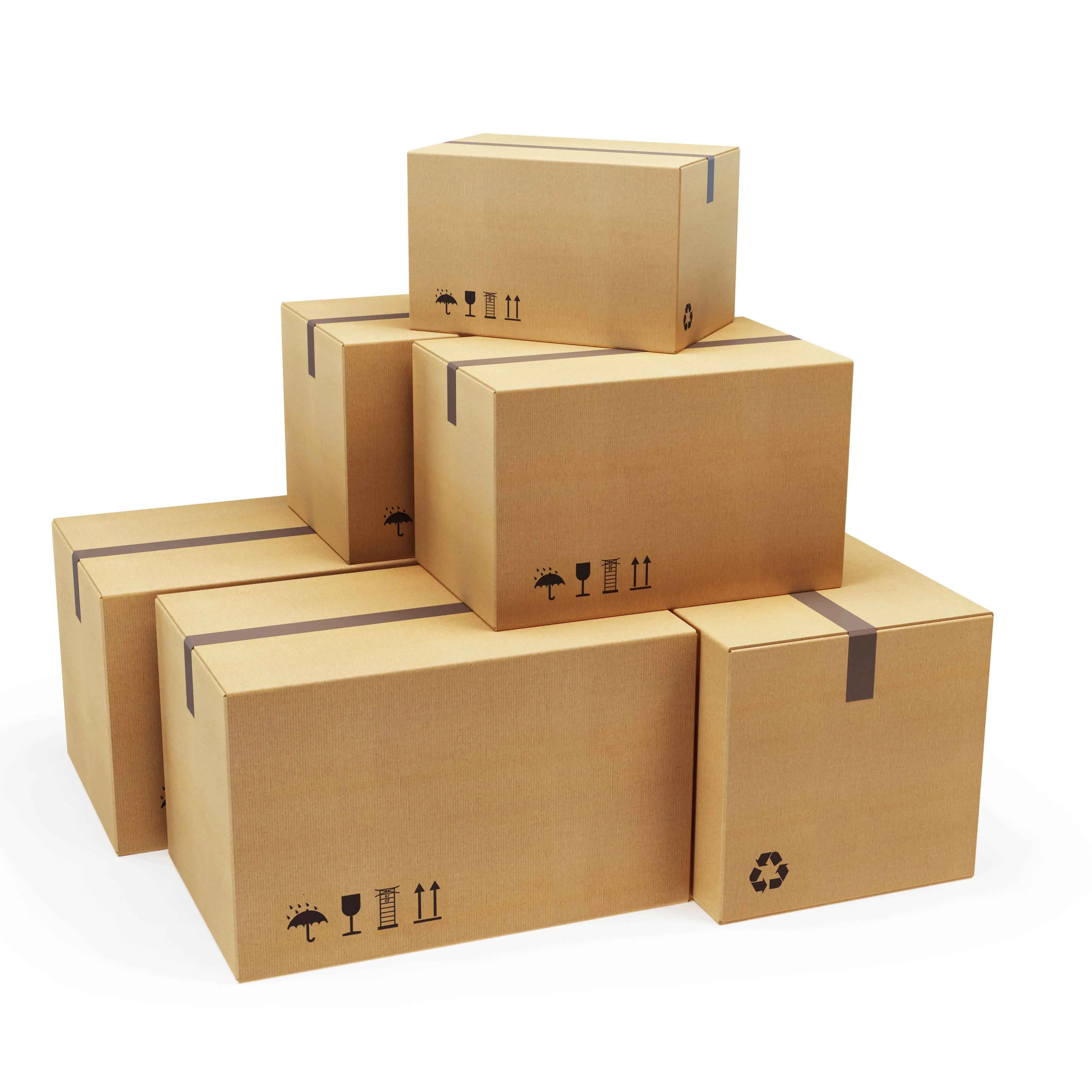 Customized size 3 5 7 thickened corrugated carton sales product storage commercial eco protection transportation packaging box
