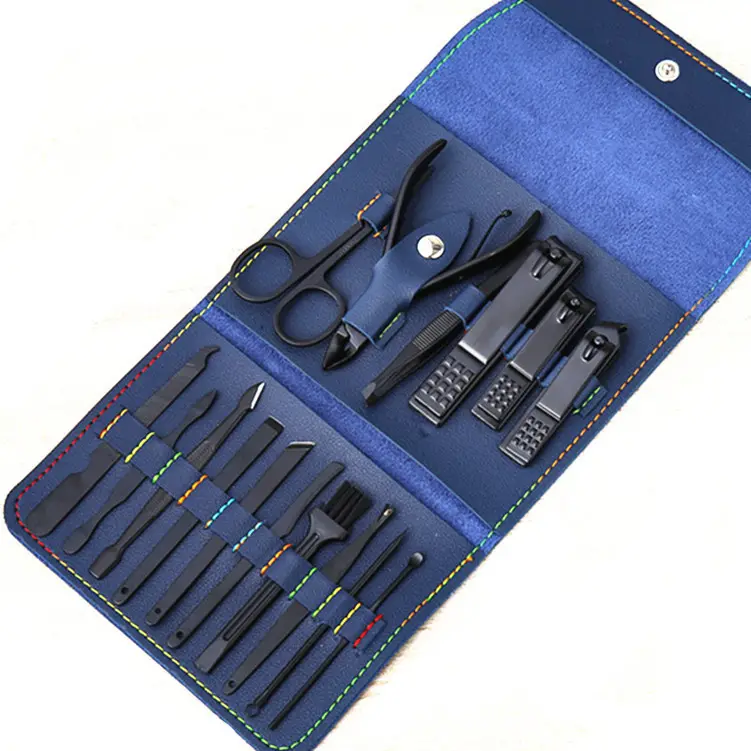 Kit de ferramentas para corte de unhas, multifuncional, de aço inoxidável, cortador de unhas, kits de beleza de manicure