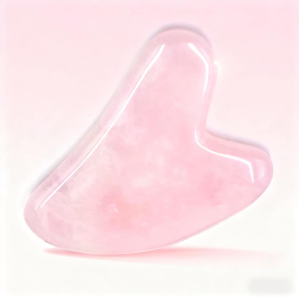 Gua sha en quartz rose