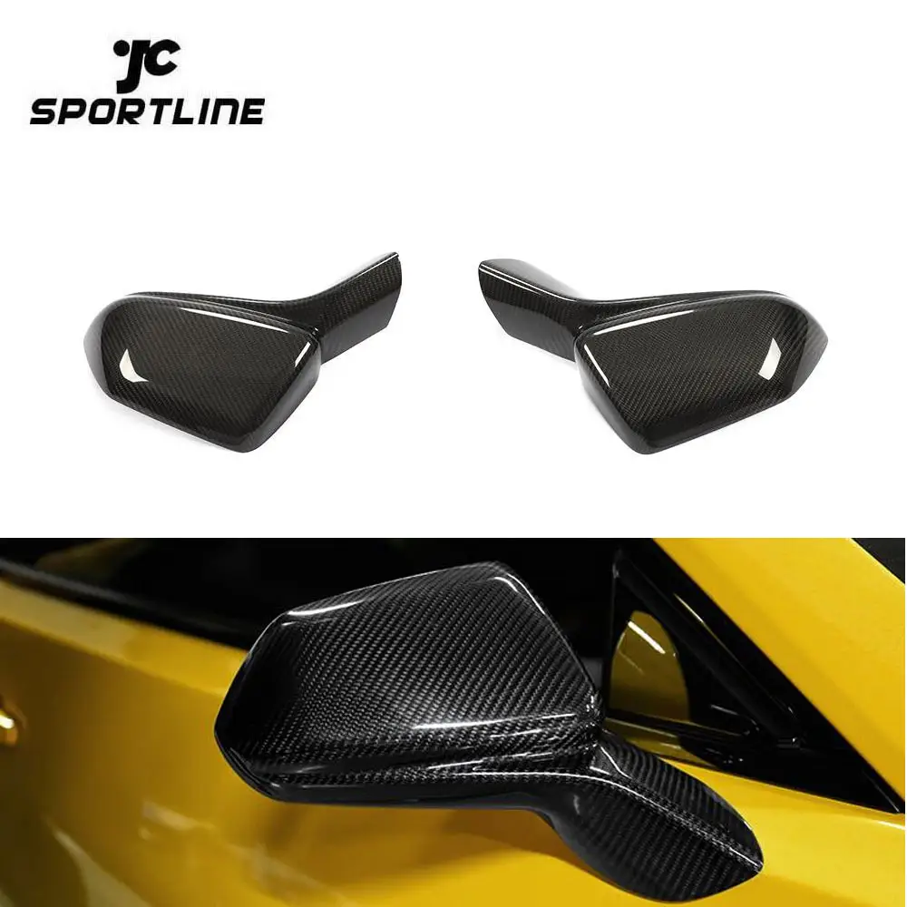 Seco de fibra de carbono ZL1 lado cubierta del espejo para Chevrolet CAMARO-SS RS ZL1 Coupe 2016-2019