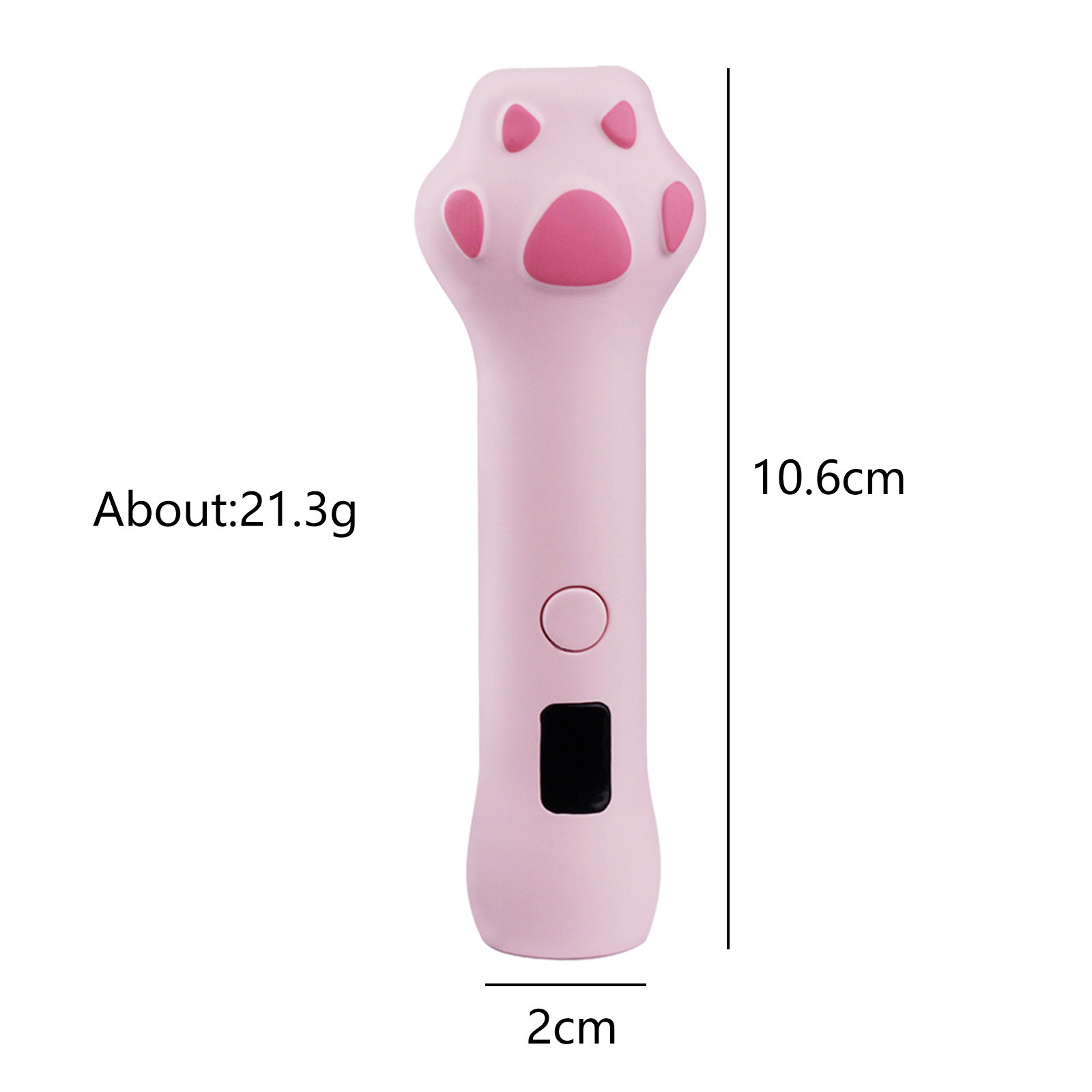 Tira de luz rosa pálido con forma de patita de gato.