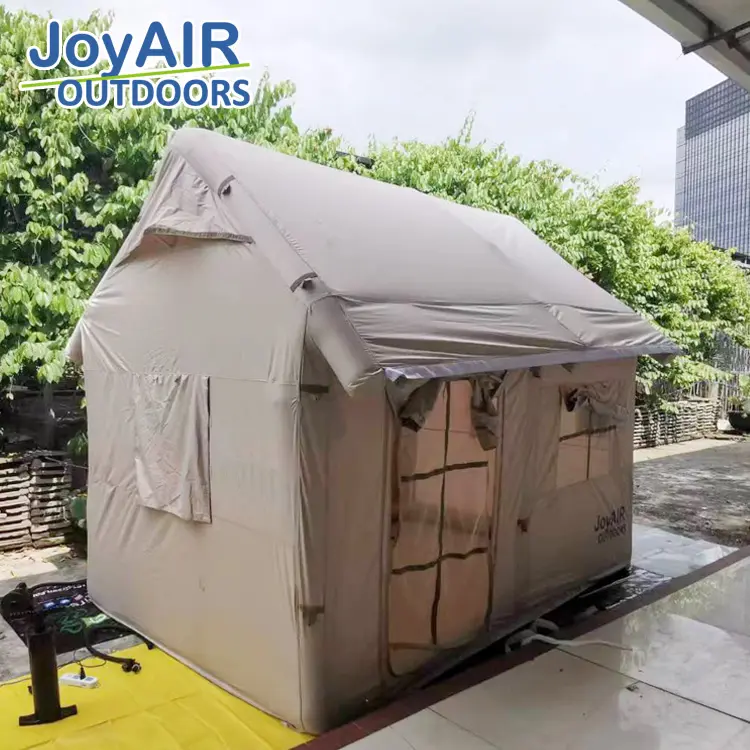 Cá nhân Inflatable ngoài trời cắm trại không khí Nhà lều sang trọng gia đình di động vải Inflatable cabin Lều để bán