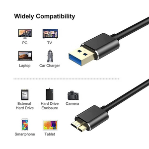 <strong>USB</strong> <strong>3</strong>.<strong>0</strong> <strong>Type</strong> a <strong>Type</strong>-A <strong>USB</strong>-A Male to <strong>USB</strong> Micro B <strong>3</strong>.<strong>0</strong> Micro-B Male Data Sync Charger Cable