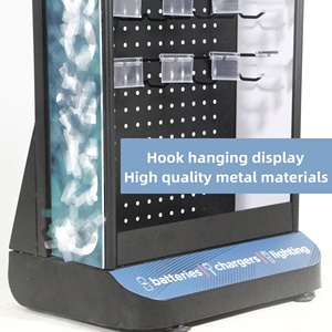 Tùy chỉnh hiện đại thương mại hiển thị điện thoại di động Phụ Kiện hiển thị giá đứng Pin trường hợp sạc văn phòng phẩm Sticker kim loại móc Pegboard - Product Image 3
