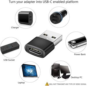 3,0 USB C hembra a USB macho adaptador tipo A adaptador de cable de cargador