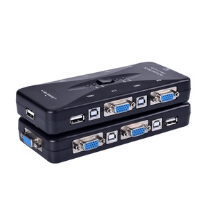 FJ-4UK Fjgear 4端口vga KVM交换机4进1出4主机共享一组键盘/鼠标/显示器/打印机1920*1440 - Product Image 1