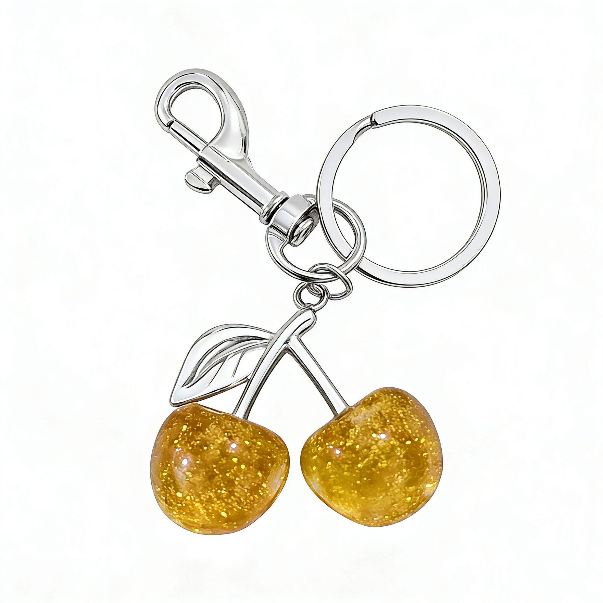Tige argentée jaune - 21 cm - 1 cercle