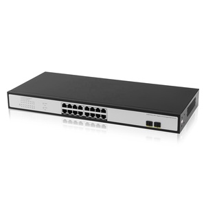 18 puertos Gigabit completo 16 + 2 Giga 1U montaje en rack escritorio OEM Ethernet Switch 2SFP 1000Mbps Max 30W salida PoE conmutador de red - Product Image 3
