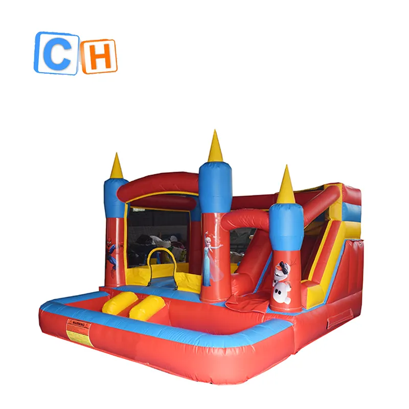 CH Popular bouncer inflável slide com piscina para exterior, inflável molhado salto castelo para a festa