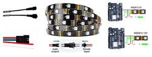 Умная светодиодная один точек rgb/rgbw пикселей СИД dmx WS2813 WS2815) Светодиодная лента с usb-питанием