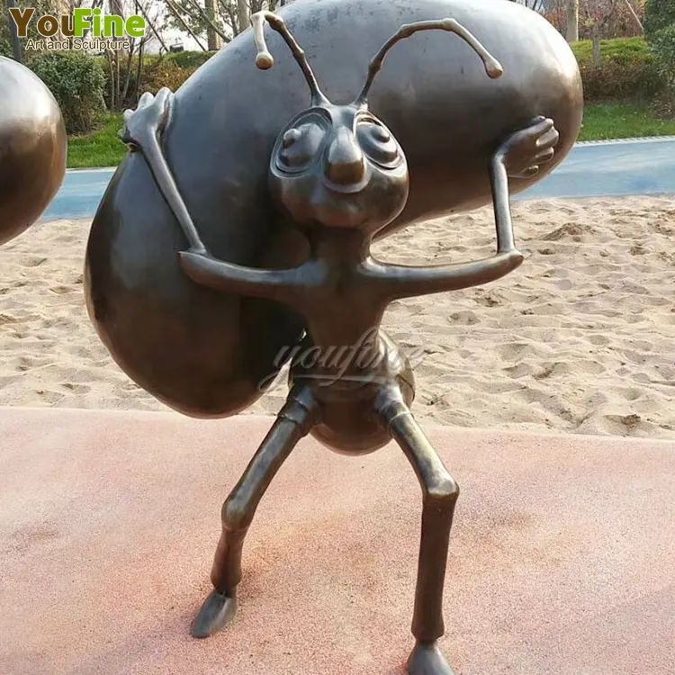 Große Bronze ameisen skulptur für Garten dekor