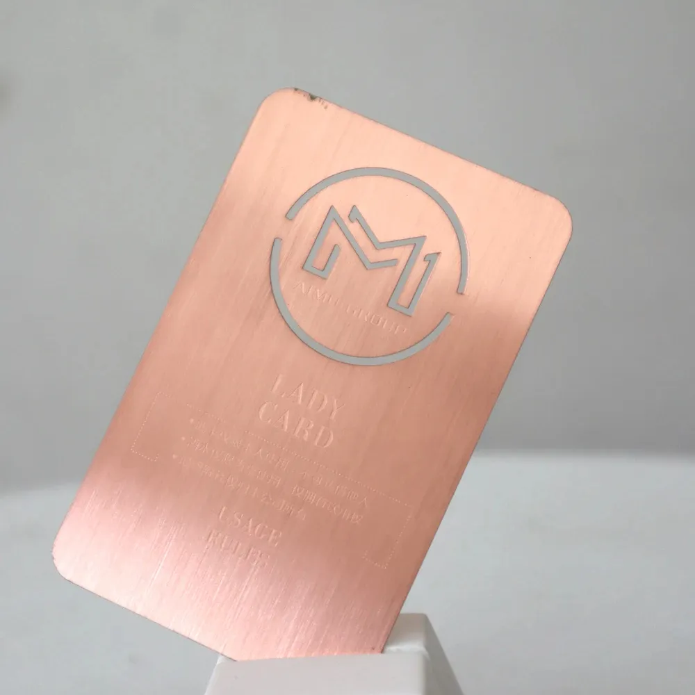 Produttore di taglio Laser stampa personalizzata in acciaio inox metallo nero biglietto da visita personalizzato