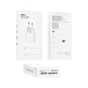 带C型至闪电电缆的usb-c电源适配器20w白色PC001-原装充电器和适配器 - Product Image 1