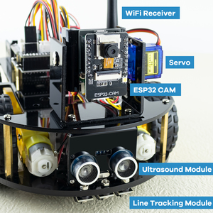 LAFVIN ESP32-cam projekt Smart <span class=keywords><strong>Robot</strong></span> Car <span class=keywords><strong>Kit</strong></span>, Intelligentes und pädagogisches Toy Car Robotic <span class=keywords><strong>Kit</strong></span> für <span class=keywords><strong>Arduino</strong></span> <span class=keywords><strong>UNO</strong></span> SET R3