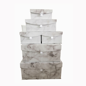 Juego de venta al por mayor de 6 cajas de almacenamiento de cartón decorativas cajas anidadas con juego de Cajas de Regalo magnéticas para regalos - Product Image 3