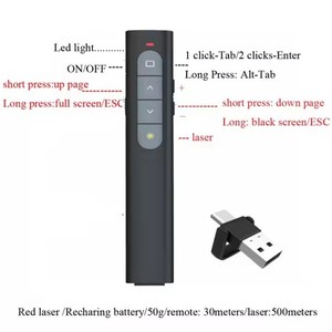 2.4GHz USB Presenter penna puntatore a distanza per PPT Multimedia insegnamento dimostratore penna Flip per riunioni di controllo remoto - Product Image 4