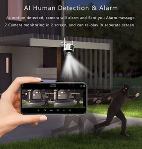 Cámara IP de seguridad inalámbrica para exteriores ICSEE, Audio bidireccional, almacenamiento Micro SD, IA inteligente, detección humana, cámara de red PTZ Wifi para interiores - Product Image 4