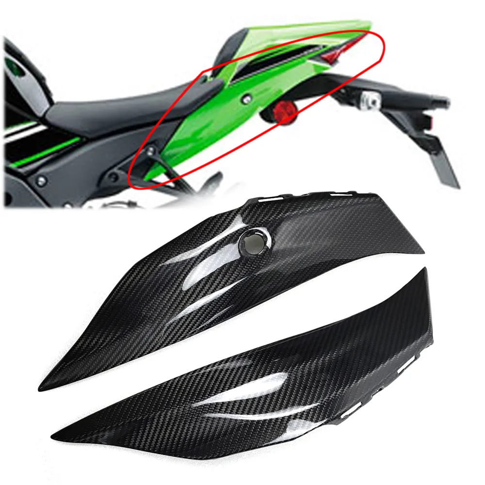 Capa protetora para painel de fibra de carbono, proteção de assento para motocicleta, sub quadro, tampa de proteção térmica para kawasaki zx10 2019