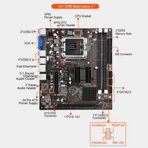 JingSha-placa base M-ATX G41 para ordenador de escritorio, suministro fabricante, Mini ITX Xone, G41 Dddr2, enchufe de Cpu LGA775 - Product Image 6