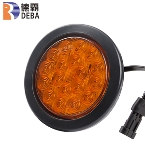 DEBA 18 adet LED 12V 24V 4 inç yuvarlak Amber renk dönüş sinyali arka ışık kamyon römorklar kamyonlar için - Product Image 1
