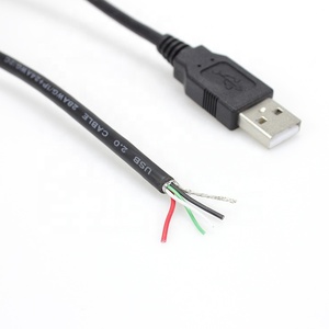 2.0 USB แบบกำหนดเอง-สายเคเบิลตัวผู้กับสายไฟเปลือยสายเคเบิลข้อมูลแบบหุ้มฉนวนสำหรับกล้องเครื่องพิมพ์คอมพิวเตอร์ - Product Image 3
