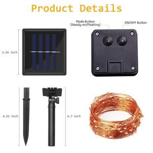 5m 10m 30m 50m 100m Led ağaç lambası noel dize ışıkları tatil aydınlatma güneş Led dize ışıkları - Product Image 5