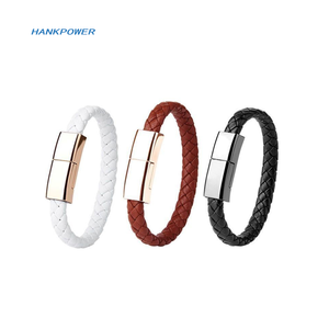 Leather Bracelet 22cm Short <strong>USB</strong> <strong>Charging</strong> Data Cable for Iphone Type C Micro <strong>Charge</strong> - Product Image 3