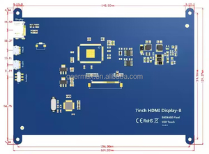 Raspberry Pi 4B 3B 3B 7 "容量性タッチスクリーン800x480モニター高解像度マルチメディアインターフェイス7インチLCDディスプレイ-B - Product Image 4