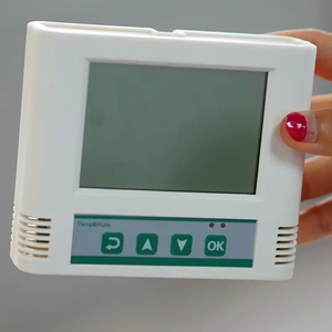 RS485 Modbus pantalla LCD interior sensor de temperatura y humedad digital inteligente con batería en el interior
