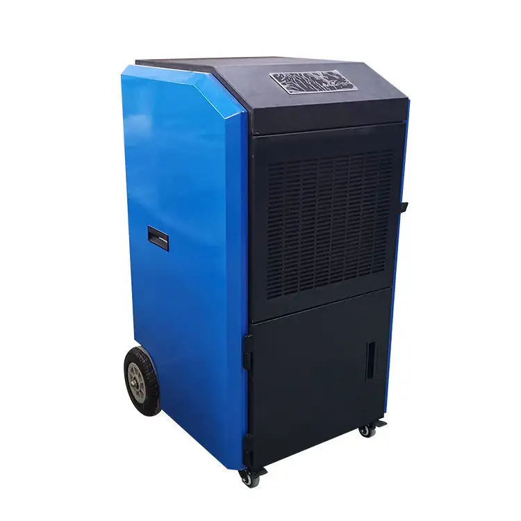 Dehumidifier udara portabel komersial 150L/D dengan pegangan roda