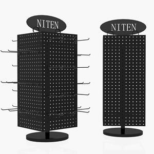 Tischplatte drehen Metall Peg board Haken Display Rack benutzer definierte Arbeits platte Display Stand - Product Image 1