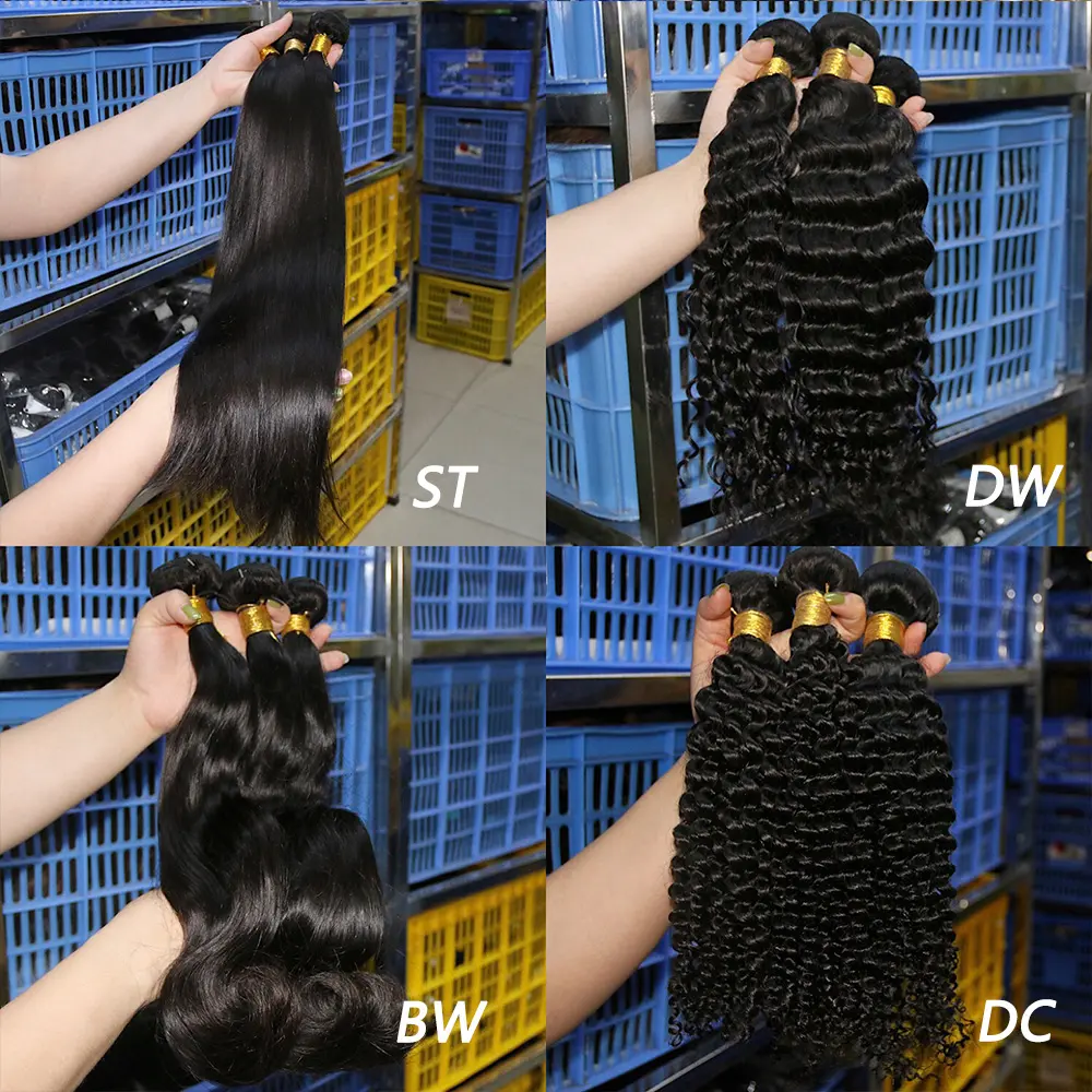 Extensiones de cabello de doble estiramiento, cabello humano liso superdoble, extensión de cabello indio humano de estilo camboyano