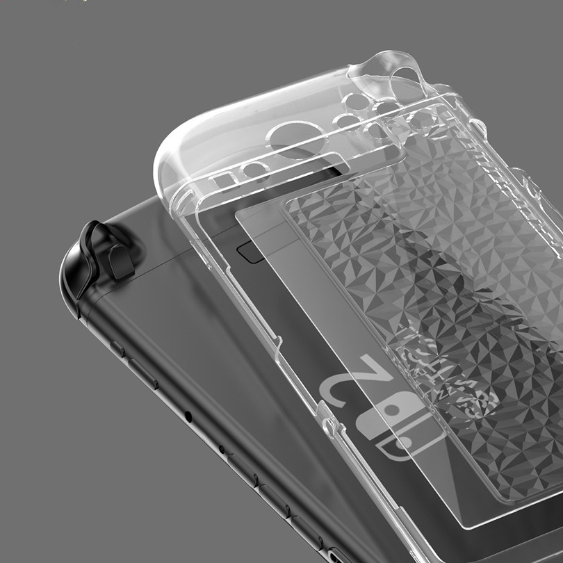 Split PC + TPU duro caso de cristal para NS interruptor 2