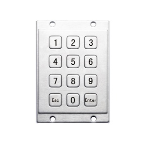 3x4 Pinpad Industrial Metal Keypad with Flat <strong>Keys</strong> for Access Control Security Systems Parking Meter Self-Service Terminals - Product Image 1