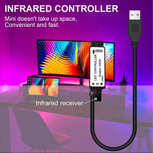 スマートLED 3M 5050 DC5V IP20フレキシブルRGB TVバックライトキットUSB LEDストリップライト44キーIRリモコン付き - Product Image 6
