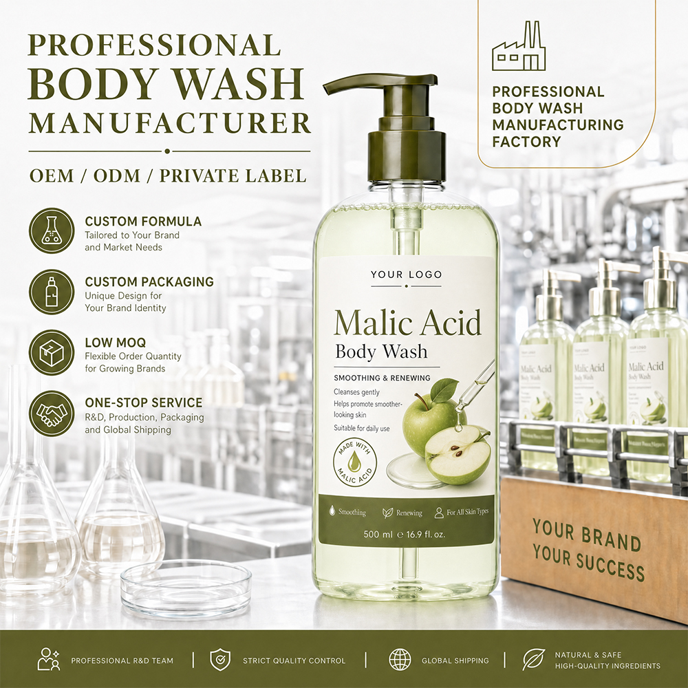 Gel douche à l'acide malique