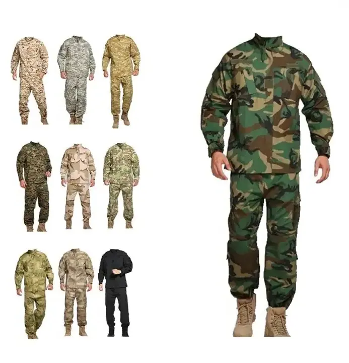 Traje de uniforme ACU Traje de camuflaje para hombre Pantalones de camuflaje de servicio superior Camisa y pantalones de caza