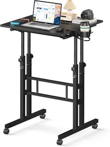 Mesa de ordenador de esquina con estantería para un uso eficiente en el escritorio ajustado del espacio de trabajo en el hogar - Product Image 5