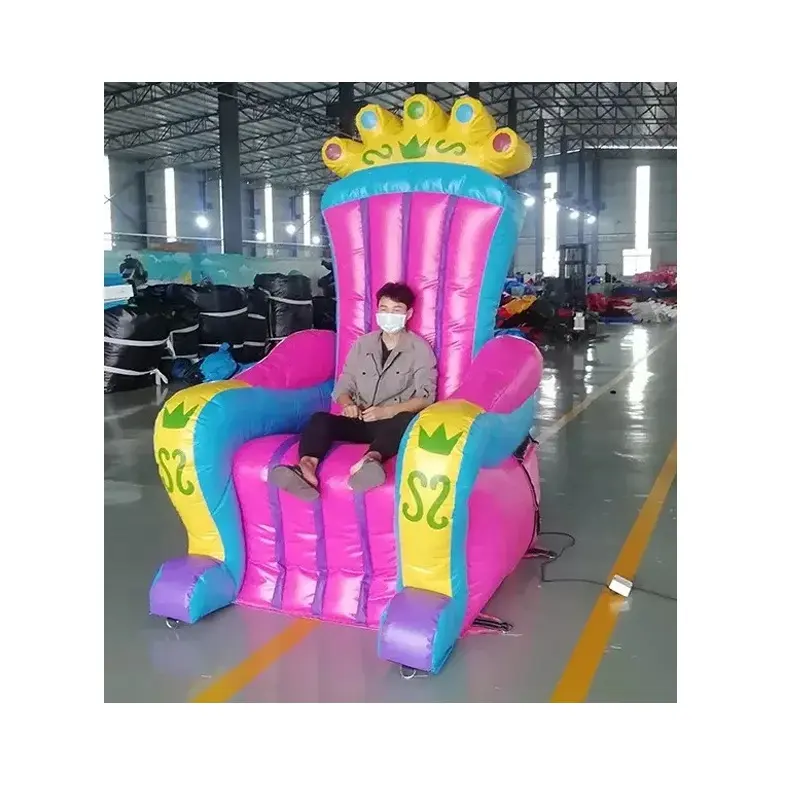 Silla inflable gigante personalizada para decoración de fiesta, trono de princesa, promoción de publicidad