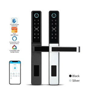 Tuya מנעול חכם wifi ו טביעת אצבע מנעול דלת חכם עם הוראות מתכווננות להתמודד עם סיסמא זמנית