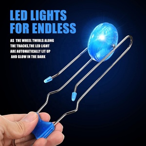 Light up Gyro tekerlekler klasik oyuncaklar çocuklar jiroskop ray Twister Mesmerizing dönen ve aydınlatma efektleri iplik üst duyusal oyuncak - Product Image 3